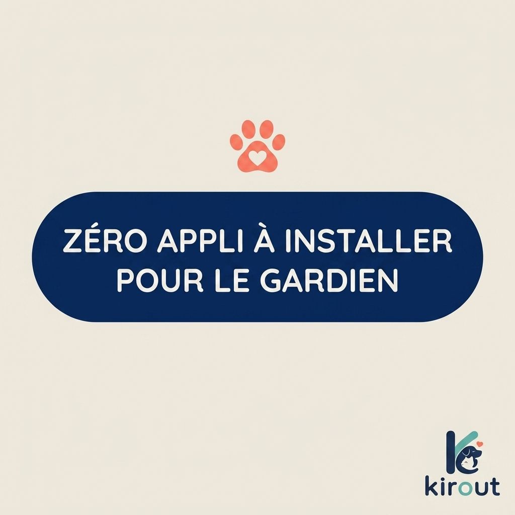 Illustration mettant en avant : zéro appli à installer pour le gardien